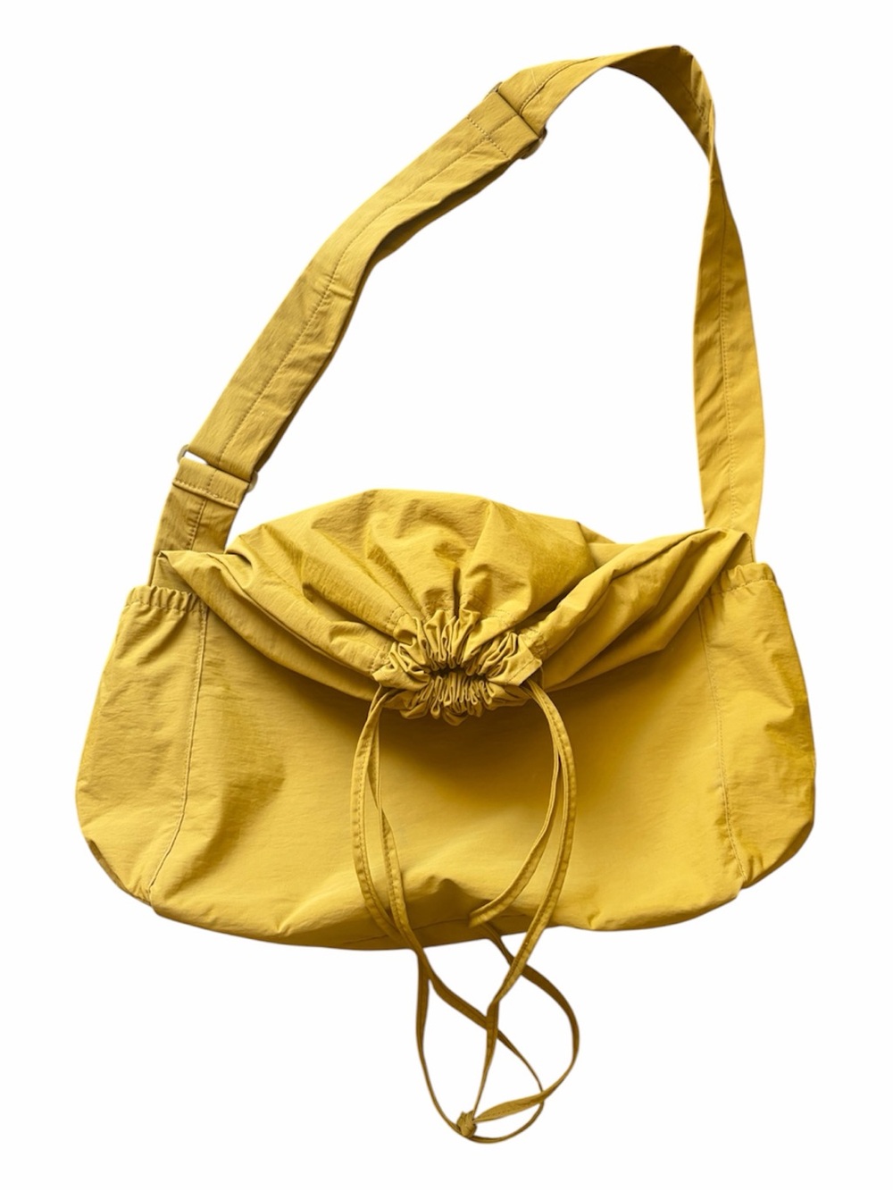 Uniqlo Mustard Yellow Drawstring Shoulder Bag - Picture 10 of 10